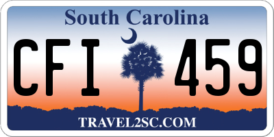 SC license plate CFI459