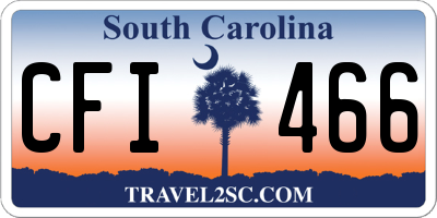 SC license plate CFI466