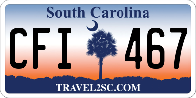 SC license plate CFI467