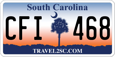 SC license plate CFI468