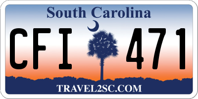 SC license plate CFI471