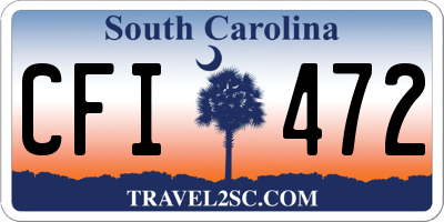 SC license plate CFI472