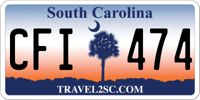 SC license plate CFI474