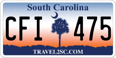 SC license plate CFI475