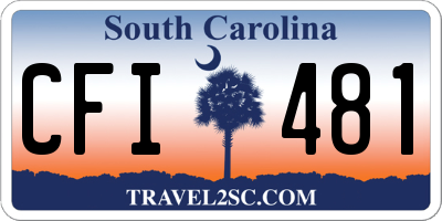 SC license plate CFI481