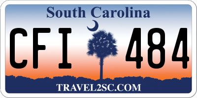 SC license plate CFI484