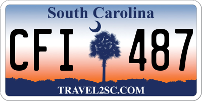 SC license plate CFI487