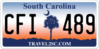 SC license plate CFI489