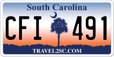 SC license plate CFI491