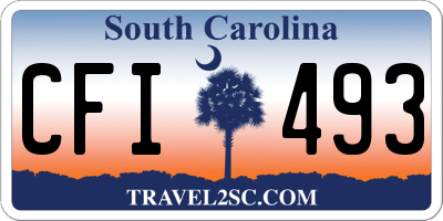 SC license plate CFI493