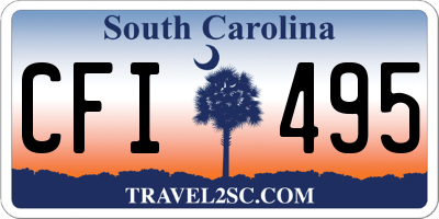 SC license plate CFI495