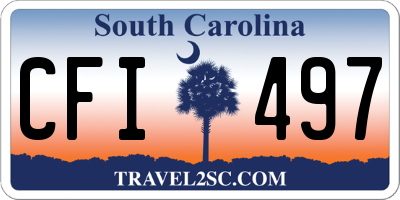 SC license plate CFI497