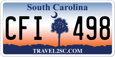 SC license plate CFI498