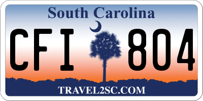 SC license plate CFI804