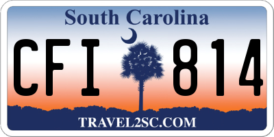 SC license plate CFI814
