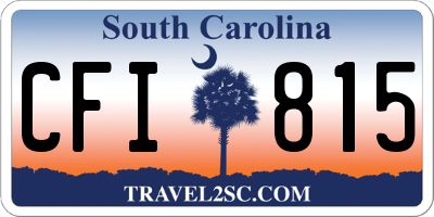 SC license plate CFI815