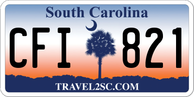 SC license plate CFI821