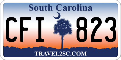 SC license plate CFI823