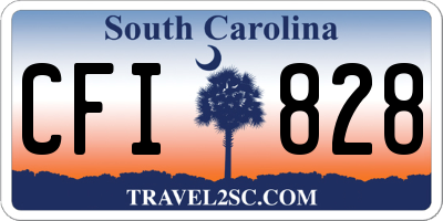 SC license plate CFI828