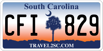 SC license plate CFI829