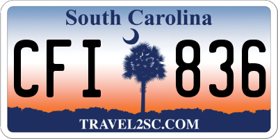 SC license plate CFI836