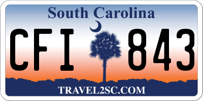 SC license plate CFI843