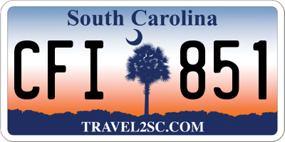 SC license plate CFI851