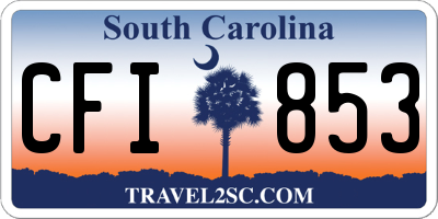 SC license plate CFI853