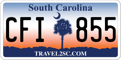 SC license plate CFI855