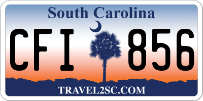 SC license plate CFI856