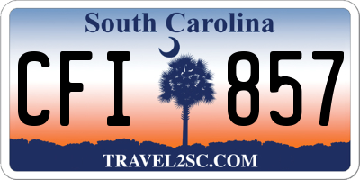 SC license plate CFI857