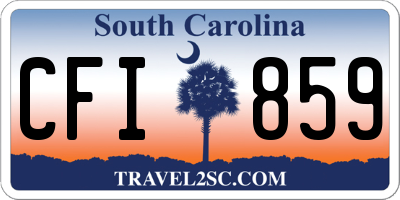 SC license plate CFI859
