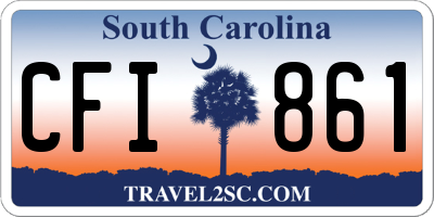 SC license plate CFI861