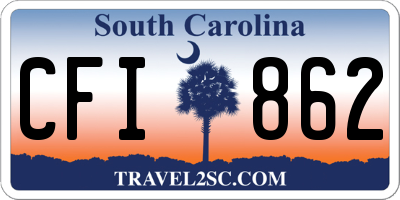 SC license plate CFI862