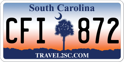 SC license plate CFI872