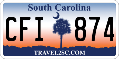 SC license plate CFI874