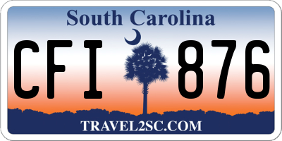 SC license plate CFI876