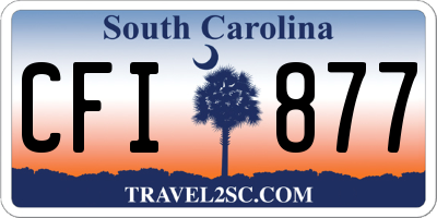 SC license plate CFI877