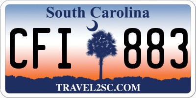 SC license plate CFI883