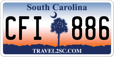 SC license plate CFI886