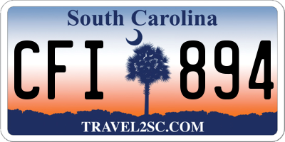 SC license plate CFI894