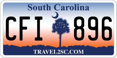 SC license plate CFI896