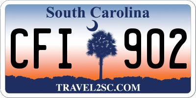 SC license plate CFI902