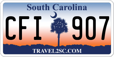 SC license plate CFI907