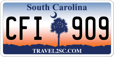 SC license plate CFI909