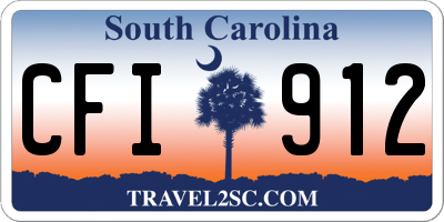 SC license plate CFI912