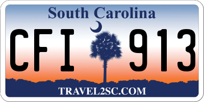 SC license plate CFI913