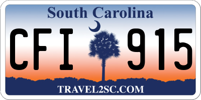 SC license plate CFI915