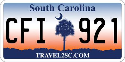 SC license plate CFI921