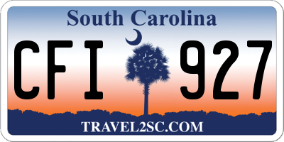 SC license plate CFI927